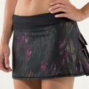 Lululemon  Run: Pace Setter Skirt 
Midnight Iris Multi / Black Size 4 Photo 1