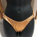 Poster Girl NEW Long Sleeve Metallic Gold Bikini Set Photo 2