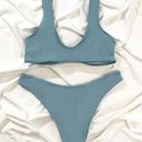 Rib Twist High Cut Bikini Swimsuit Size L Photo 1