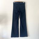 Madewell  Sz 25 Widelegger Dark Wash Wide Leg Flare Leg Jeans Stretch Long Length Photo 5