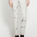 ZARA : MARBLE EFFECT PRINT WAXED‎ PANTS SLIM JEANS Photo 0