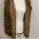 Poof ! Faux Fur Vest Brown M Photo 5