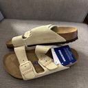 Birkenstock NWT  Arizona Suede Leather Soft Footbed Sandals in Almond - size 36 Photo 7