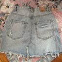 Free People Distressed Denim Skirt Photo 1