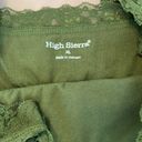 High Sierra  size XL dark green lace trim tank top w/built in support EUC Photo 1