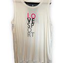 LuLaRoe  Womens Top Size 1X Rise Strong Tank Love Sport Cream Pink Neon NEW Photo 0