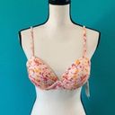 Raisin's New with tags  pink and orange floral bikini top Photo 0