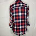 Tommy Hilfiger  Red Navy White Checked Roll-Tab Sleeve Button-Down Shirt M Photo 7