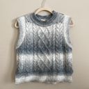 a.n.a Gray And White Knit Sweater Vest Photo 0