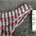 Topshop Pink White Grey Checkered Gingham Ruffle Hip Bikini Bottoms NEW Photo 3