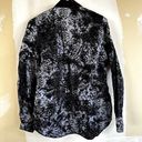 Ariat  Fitted Button Down Shirt Pearl Snap Buttons Velvet Damask Print Black XL Photo 3