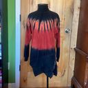 Young Fabulous and Broke  YFB Black Multi Tie Dye Turtleneck Side Zip Mini Dress Tunic Top $198 EUC XS  Photo 2