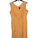 Gap  Tank Dress Size 14 Orange Cotton Stretch Blend Womens Back Zip Sleeveless Photo 0