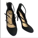 Circus by Sam Edelman Chrissy Suede 3 Strap Black Pumps size 7.5 Photo 5