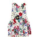 American Vintage Vintage 80s Strapless Dress Womens S/M Floral Print Dot Pattern Tiered Skirt Photo 0