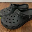 Crocs  Black Classic Rubber Slip On Clogs Size 10 Women’s 8 Men’s $50 Photo 0