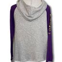 5th & Ocean NWOT Girls’ XL/Ladies’ S LSU Tigers Hoodie Sweatshirt Sweater Gray Purple Gold Sequins New Photo 2