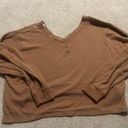 Aeropostale brown/dark brown pink cropped sweater Photo 0