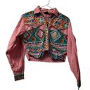 Vintage Mine and Bills Outfitters Western Shirt Women Medium Crop Aztec Button Photo 0