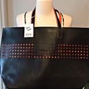 Lord and Taylor 🎉HOST PICK🎉 ⭐️NEW⭐️  Black & Orange Faux Leather Tote 👜 Bag Photo 0