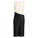 St. John  Colorblock Tuxedo Bodice Dress w/Sequin Ribbed Knit, Size 10 NWT $1395 Photo 2