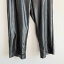 Chico's Chico’s Women’s Black Size 2 Wide Leg Pants Pull On Faux Leather Front High Rise Photo 6