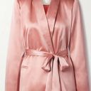 L'Agence NEW L’AGENCE Everly Wrap Shawl Blazer 100% Silk Rose Tan L Photo 2