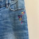 White House | Black Market  Jeans Women's Cuffed Embroidered Slim Crop WHBM Size 4 Photo 6