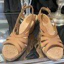 Born concept EUC B.O.C.  Womens Size:7 Brown Cork Wedge Strappy Slingback Sandals Photo 1