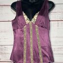 New York & Co. 2000’s Purple Silkie Feel Lace Panel Tank Medium Photo 0