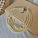 American Vintage Vintage “Cordelia” Five Strand Pearl Necklace 19.5” Classic Maximal Chunky  Photo 7