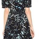 Parker  Talisa Black Combo Floral Surplice Fit & Flare Mini Dress Size 0 Photo 1