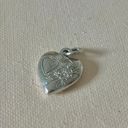 Vintage “Perseverance” Silver Floral Heart Pendant Charm Girlhoodcore Preppy Femme Jewelry Photo 2