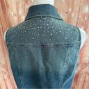 Style & Co Petite Jeweled Studded Denim Vest Photo 7