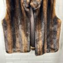 Valerie Stevens Vintage  Multi Brown Faux Fur Vest Size L/XL Photo 2