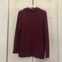 Nine West Women's  Fuzzy Long Sleeve Cowlneck Top Wine Red Sweater Size XL Photo 6