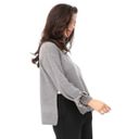 Tuckernuck  Bloggers Favorite all:row Bow Sleeve Side Slit Sweater Small Gray Photo 2