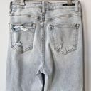 Risen Lightwash HIGH RISE DISTRESSED STRAIGHT LEG JEANS Photo 10