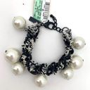 INC  Women’s Bauble Black & White Bracelet Faux Pearl NEW Photo 0