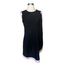 Ted Baker  London Sheath Black Dress with Cape Pink Trim Sleeveless (2) Small EUC Photo 2