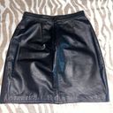 Winlit Black Leather Skirt Photo 3