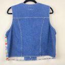 Susan Bristol VINTAGE  Casuals Multicolor Aztec Western Cropped Denim Vest Medium Photo 6