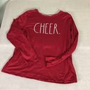 Rae Dunn  Women Christmas Shirt Sz. Med. EUC Holiday Cheer  long sleeve Top Photo 3