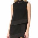 AQ/AQ  Black asymmetrical mini dress high neck | size 4 Photo 0