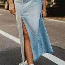 PARKE Center Slit Midi Maxi Jean Skirt Size XXS Photo 0