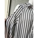 Valerie Stevens Women’s Top Black White Striped M Cold Shoulder Shirt Valarie Stevens 310601‎ Photo 1