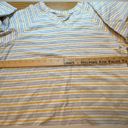 Pendleton  Stripe COTTON STRETCH V Neck‎ T SHIRT Top WHITE Yellow BLUE Women’s 1X Photo 3