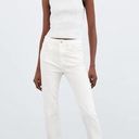 ZARA NWT  High Rise Ankle Length Slim Jeans in White sz 2 Photo 0