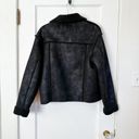 Reformation  | NWOT Stoke Sherpa Lined Suede Jacket in Black Photo 2