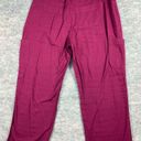 Only  Necessities 16WP Pants Cargo Reddish Pink Pockets Elastic Zip Straight Photo 1